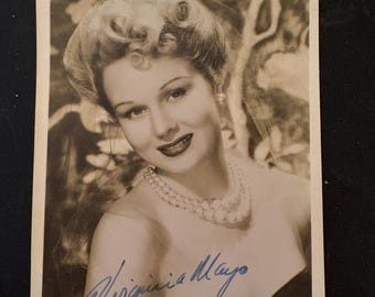 Virginia Mayo Autographed Vintage 5x7 Photo – Hand Signed Old Hollywood Movie Star