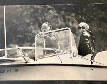 Original Ron Galella Jackie Kennedy Onassis Press Photo Maurice Tempelsman 1981 Vintage Photograph