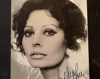 Sophia Loren Signed Original 4x6 Vintage Photograph Personally Signed in My Presence Italy 1990s