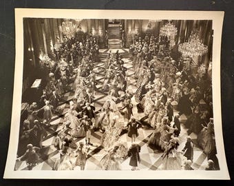 Original 1938 Marie Antoinette MGM Movie Still Norma Shearer Ballroom Scene Vintage 8x10 Studio Photo