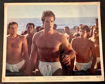 1960 Steve Reeves Original MGM Color Lobby Still The Giant of Marathon National Screen Service 8x10