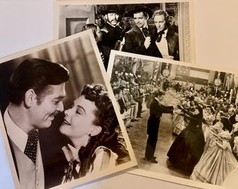 Gone With The Wind B&W Photographs, Set of 3 from 1939