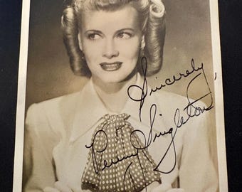 Vintage Penny Singleton Signed 5x7 Photo – Blondie Actress – Original Ink Autograph – 1940s Hollywood