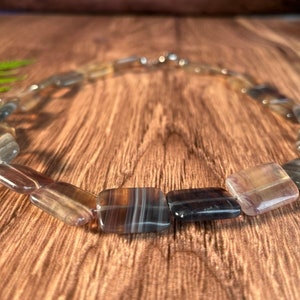 Purple and green stone necklace, Purple, green and clear necklace, Fluorite stone necklace, Fluorite crystal necklace