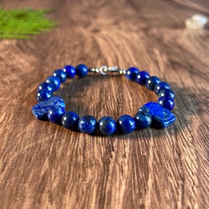 Lapis Lazuli bracelet, Lapis bracelet, Lapis Lazuli jewelry, blue stone bracelet, blue gemstone bracelet, genuine gemstone bracelet