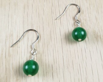 Green dangle earrings, green drop earrings, Jade earrings, green Jade earrings, green gemstone earrings, gemstone jewelry handmade