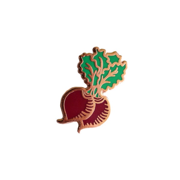 Beets Enamel Pin - Vegetable Lapel Pin // Hard Enamel Pin, Cloisonné, Pin Badge