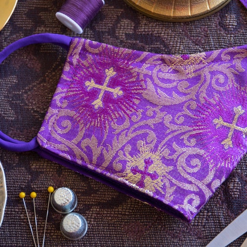 Catholic Liturgical Face Mask Reusable Religious Face Etsy