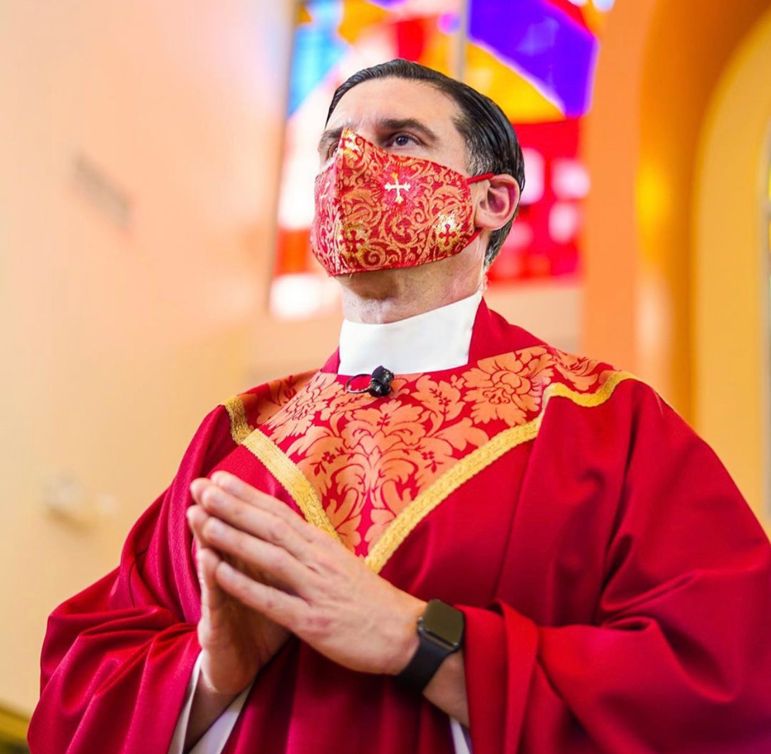 Catholic liturgical face mask Reusable religious face Etsy