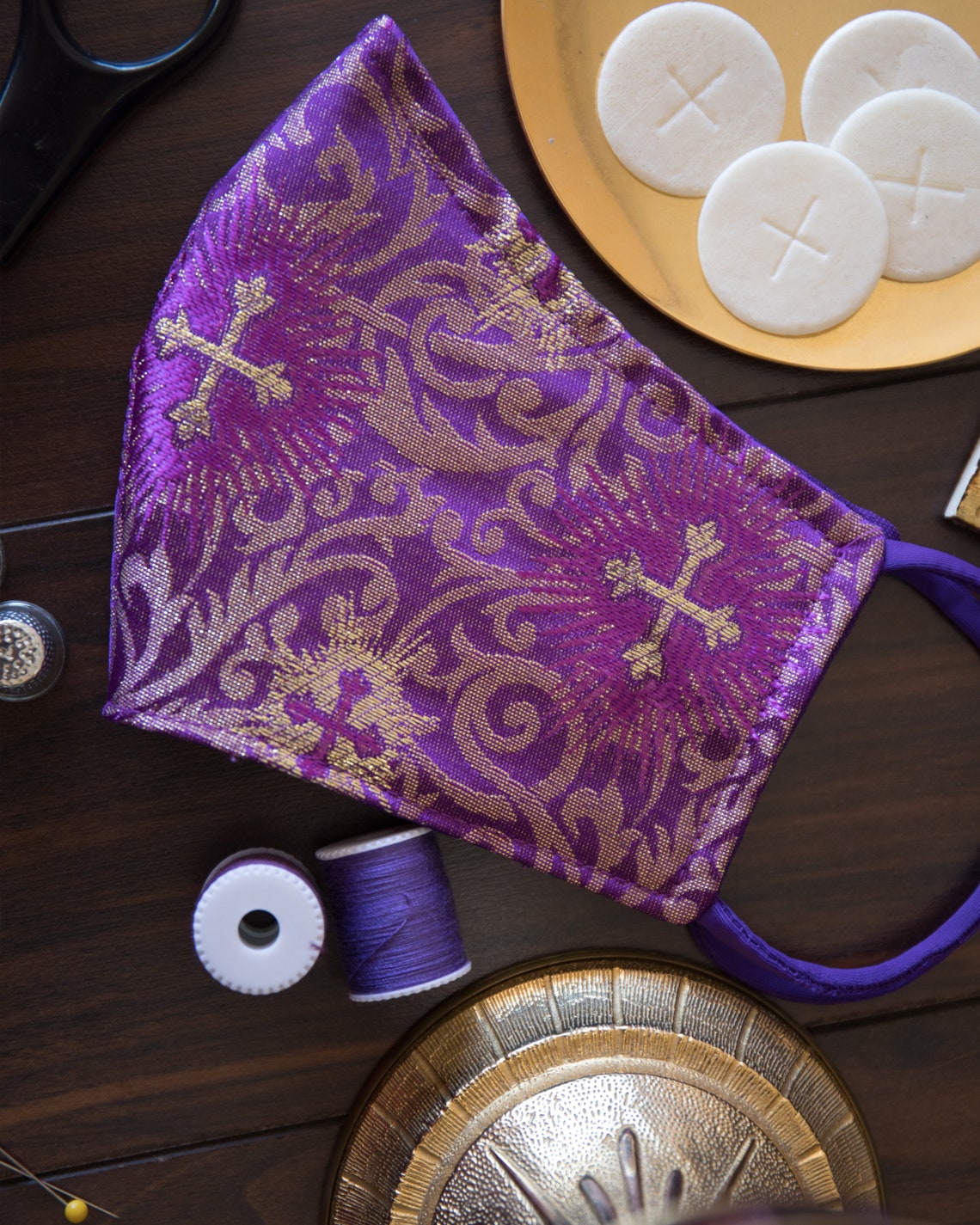 Catholic liturgical face mask Reusable religious face Etsy