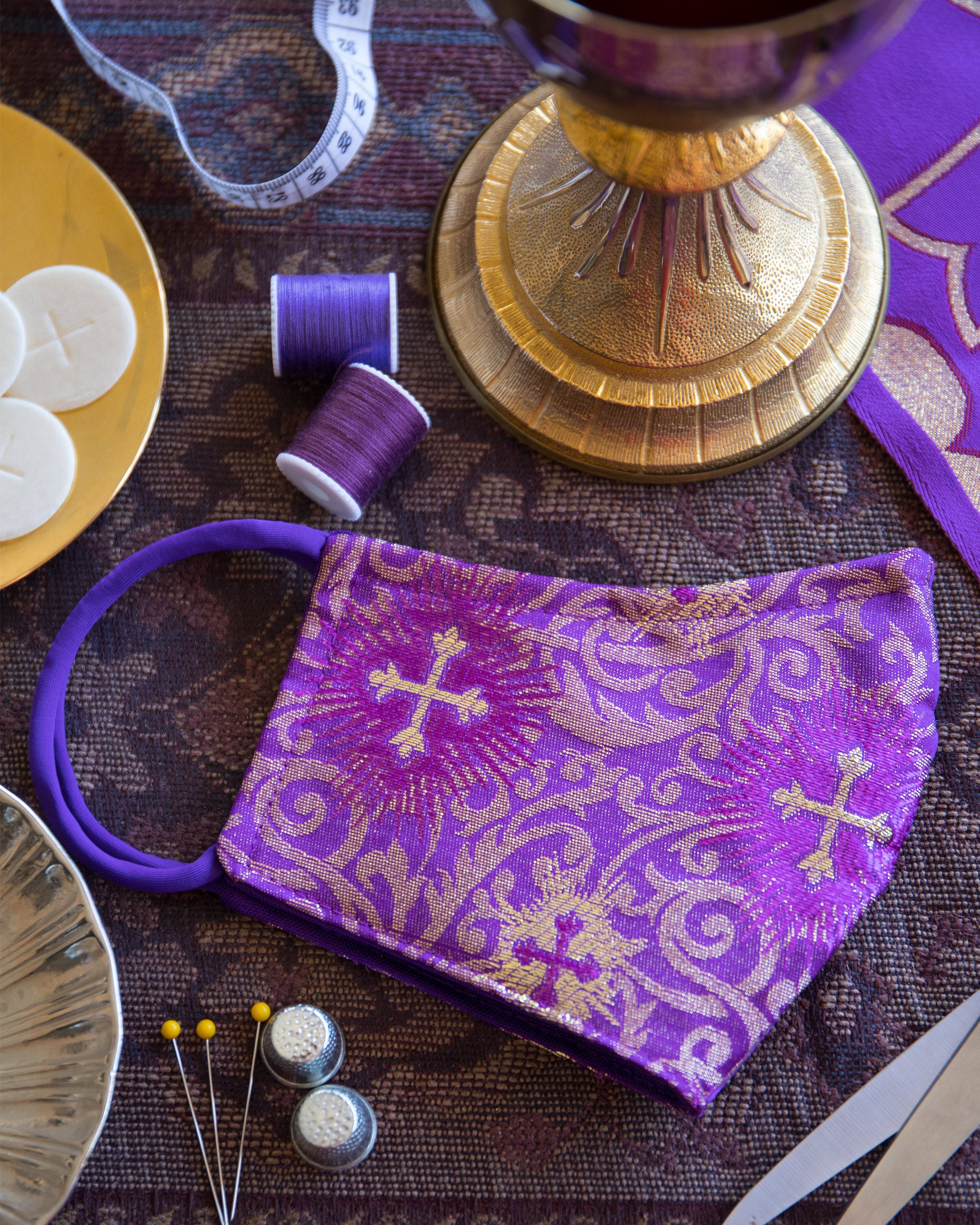 Catholic liturgical face mask Reusable religious face Etsy