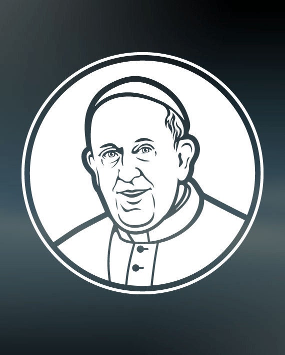 Pope Francis Decal Sticker - Laptop Car Sticker Decal - Catholic ...
