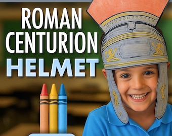 Roman Centurion Helmet – Printable Catholic Craft for Kids, Bible Armor of God Activity for Sunday School or Classroom. Kids love it!