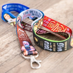 Catholic Saints Lanyard Saint Quotes ID Badge Holder Roman Catholicism Lanyard Keychain