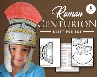 Katholische Centurion Helm Lektion Kunst Handwerk Aktivität DIY herunterladbare PDF - 8,5x11 - druckbare digitaler Download zu Hause und CCD Religiös