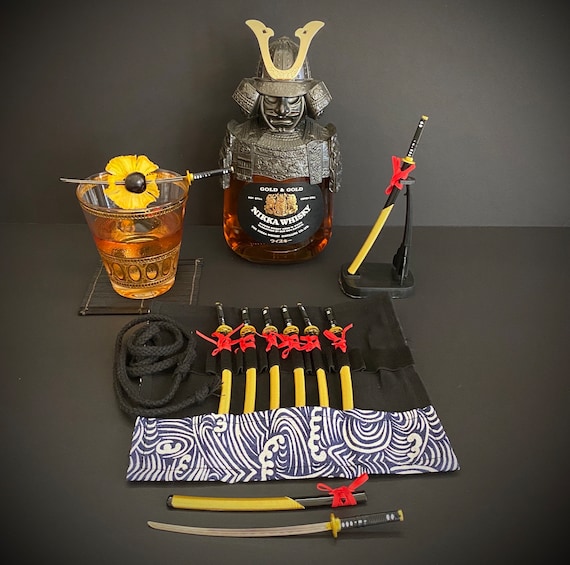 Mini Katana Sword Collectable Cocktail Garnish Set