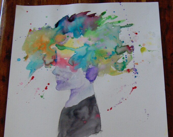 Watercolor Painting mental Illness Etsy
