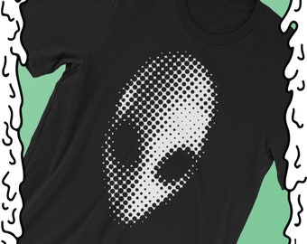 Alien hoofd Halftone - Shirt