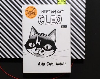 Cleo Zine - cat fan zine with poster inside