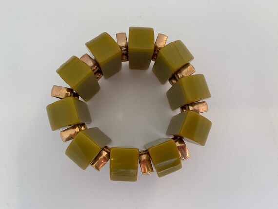 Art Deco Bakelite and Metal Bracelet - image 4