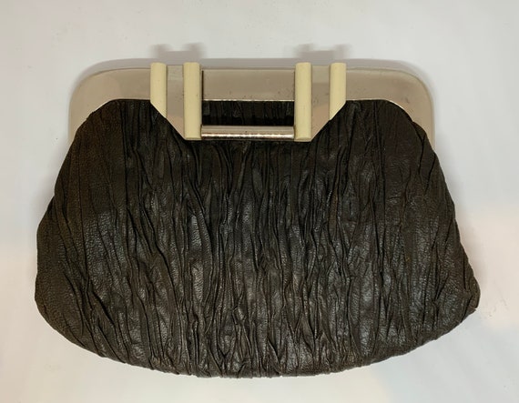 1930’s Art Deco Leather Clutch Handbag