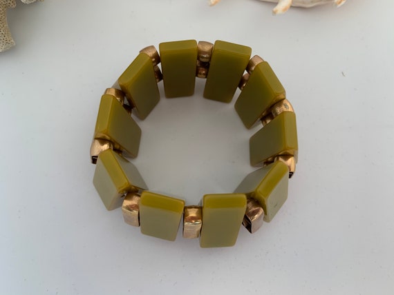 Art Deco Bakelite and Metal Bracelet - image 2