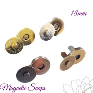 20 Sets of 14mm Rivet Magnetic Snap Leather Closures Magnetic Snaps Clasps  for Purse Bag Clutch Wallet Gold/nickel/gunmetal/ Anti Bronze 
