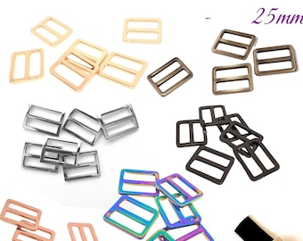 25mm multi pack Metal strap adjuster| tri glide strap sliders