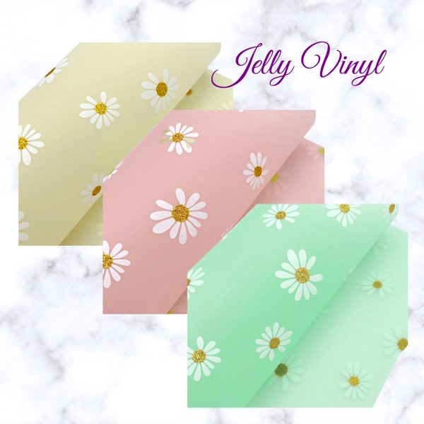 Frosted Patterned Jelly Vinyl for bagmaking and crafts