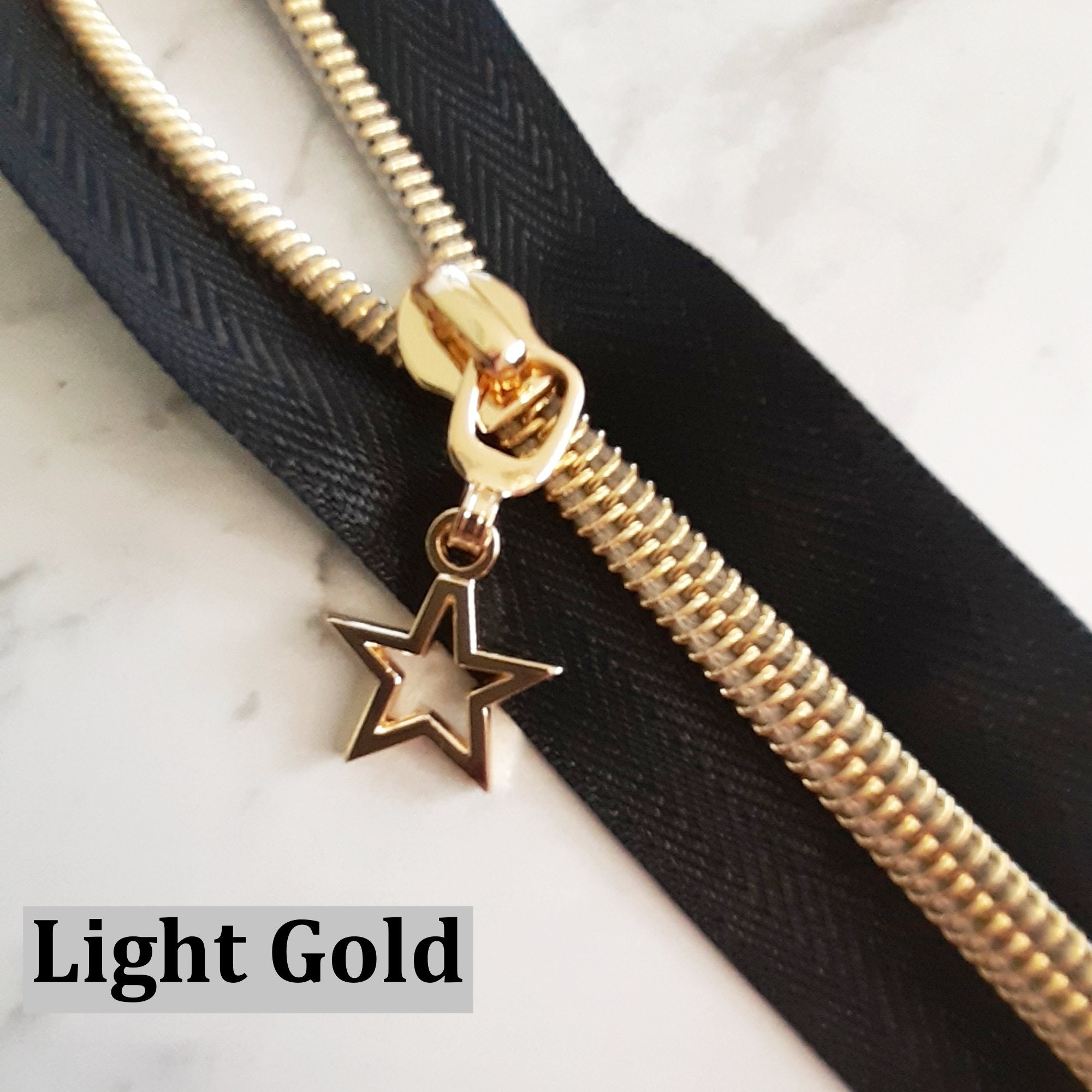 Zipper slider 5 4pk star shaped zipper pull 4 colours Etsy