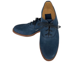 USA ONLY Size 11 Size 12 Oxford Shoes, Leather Oxfords, Blue Suede Shoes, Oxford Shoes Women, Women's Oxfords, ready to ship, various sizes