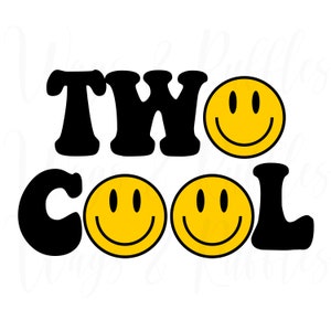 TWO cool png , cool 1st bday files, 2 cool, 2nd birthday shirt PNG file
