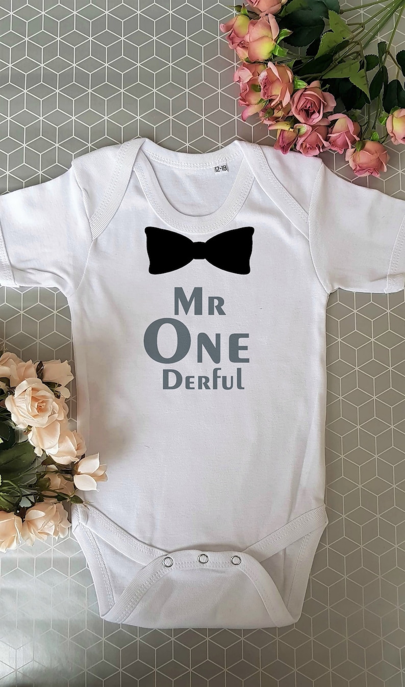 First Birthday Birthday Outfit Newborn bodysuit Gift For boys Mr Wonderful Outfit for boys Mr Onederful bodysuit Birthday bodysuit