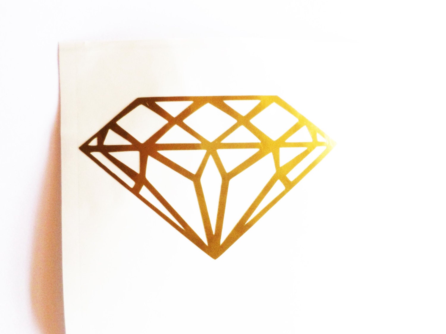 Diamond decal Geometric Diamond sticker Vinyl decal Laptop Etsy