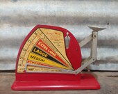 Vintage 39 Jiffy Way 39 Metal Egg Scale - Rustic Farmhouse Kitchen Decor