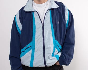 Vintage 90s Gray Zip-up Windbreaker Jacket - Etsy
