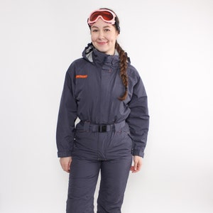 90s one piece ski suit, vintage women snowsuit, retro winter jumpsuit, Size S