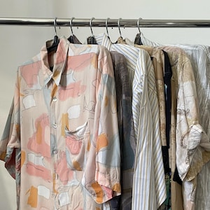 Vintage Long Sleeve Button-Down Shirts Wholesale: 80s/90s Retro Bulk Buy