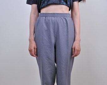 80s gray suit pants, vintage evening formal trousers, Size XL