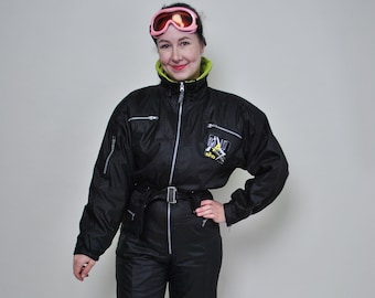 Unisex Vintage Reversible ANBA Ski Suit: 70s/80s Snowsuit Size Men