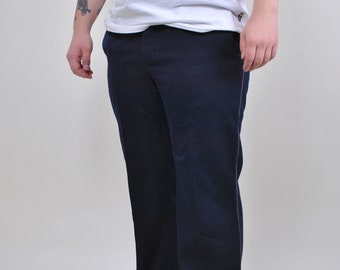 Blauwe werkkleding uit de jaren 90, vintage pantalon