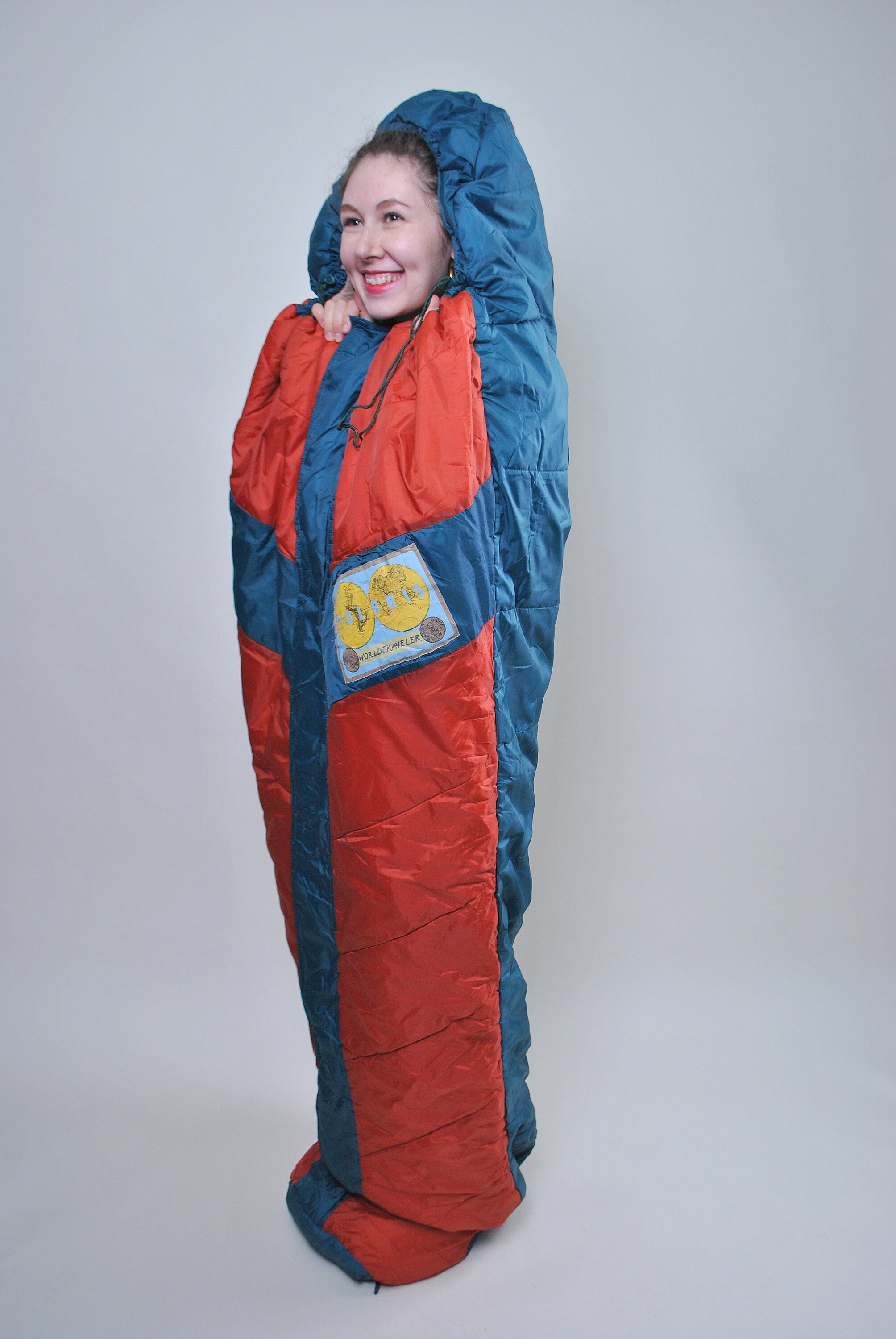 Vintage spring red sleeping bag retro travel camping bedroll Etsy