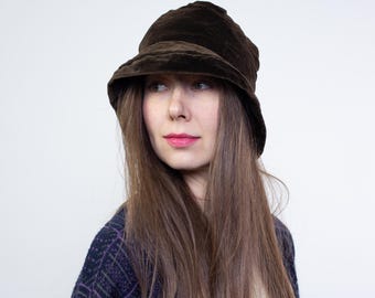 Vintage Blue Velvet Bucket Hat: 90s Funky Style - Etsy display picture 1