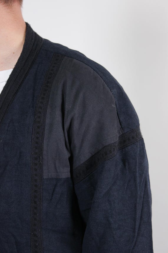 80s wool bomber jacket, vintage patchwork crop av… - image 5