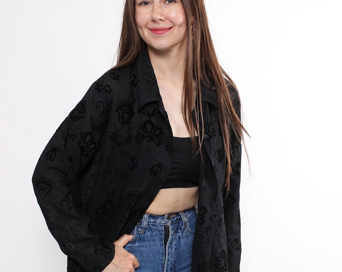 90's Sheer Print Blouse main image 1