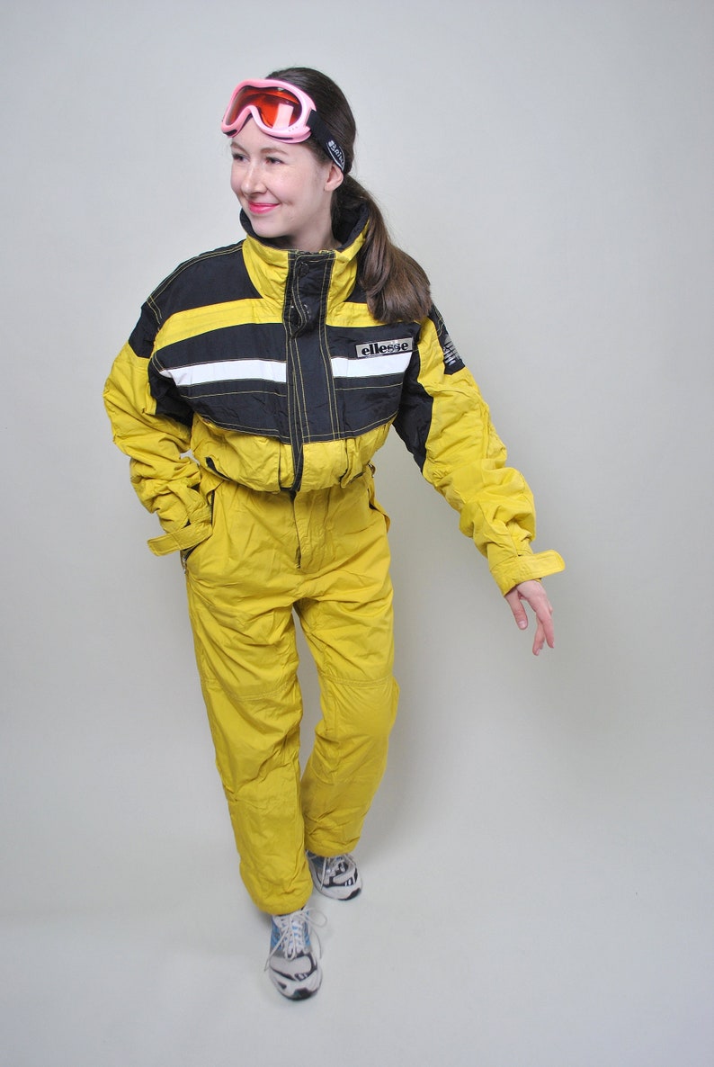 Tuta da sci ellesse pezzo unico tuta da neve da donna gialla | Etsy Italia