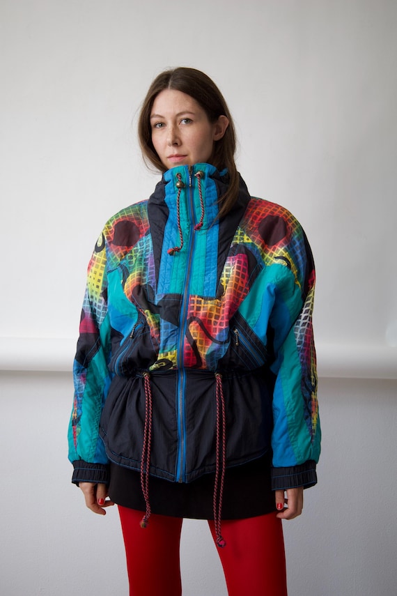 90s Ninety Eight Multicolor Ski Jacket Vintage Size L