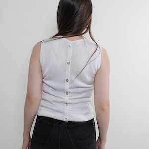 Vintage white blouse, crop blouse, lace blouse, Size M image 2