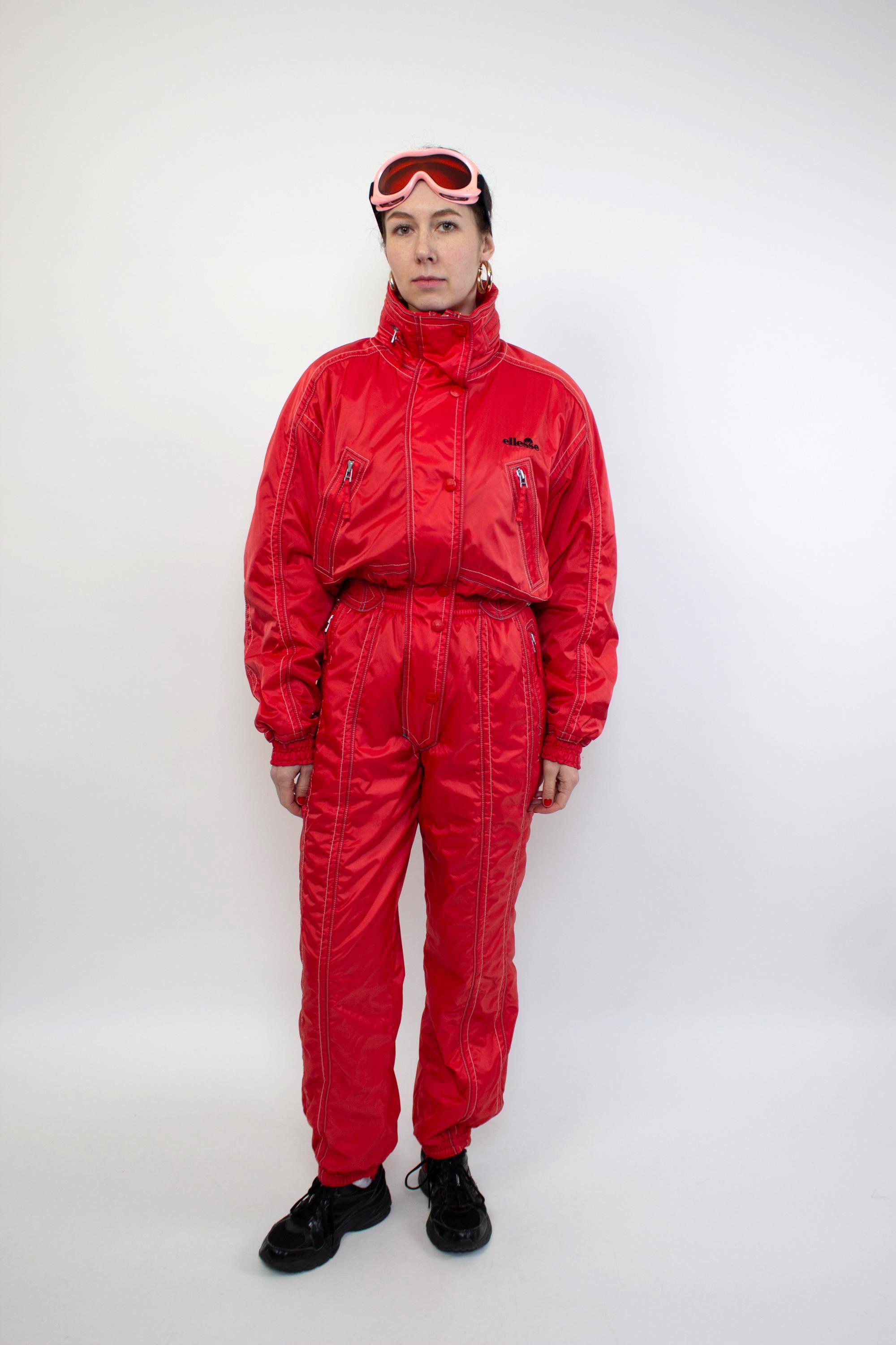 ellesse  スキー、スノボウエア Vintage 90s Ellesse One Piece Ski Suit Hooded Retro Snowsuit, Size