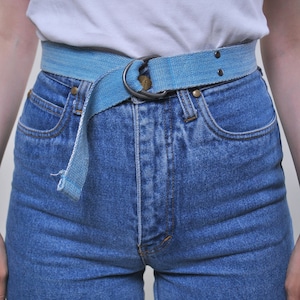 Vintage blue cotton heritage minimalist summer belt